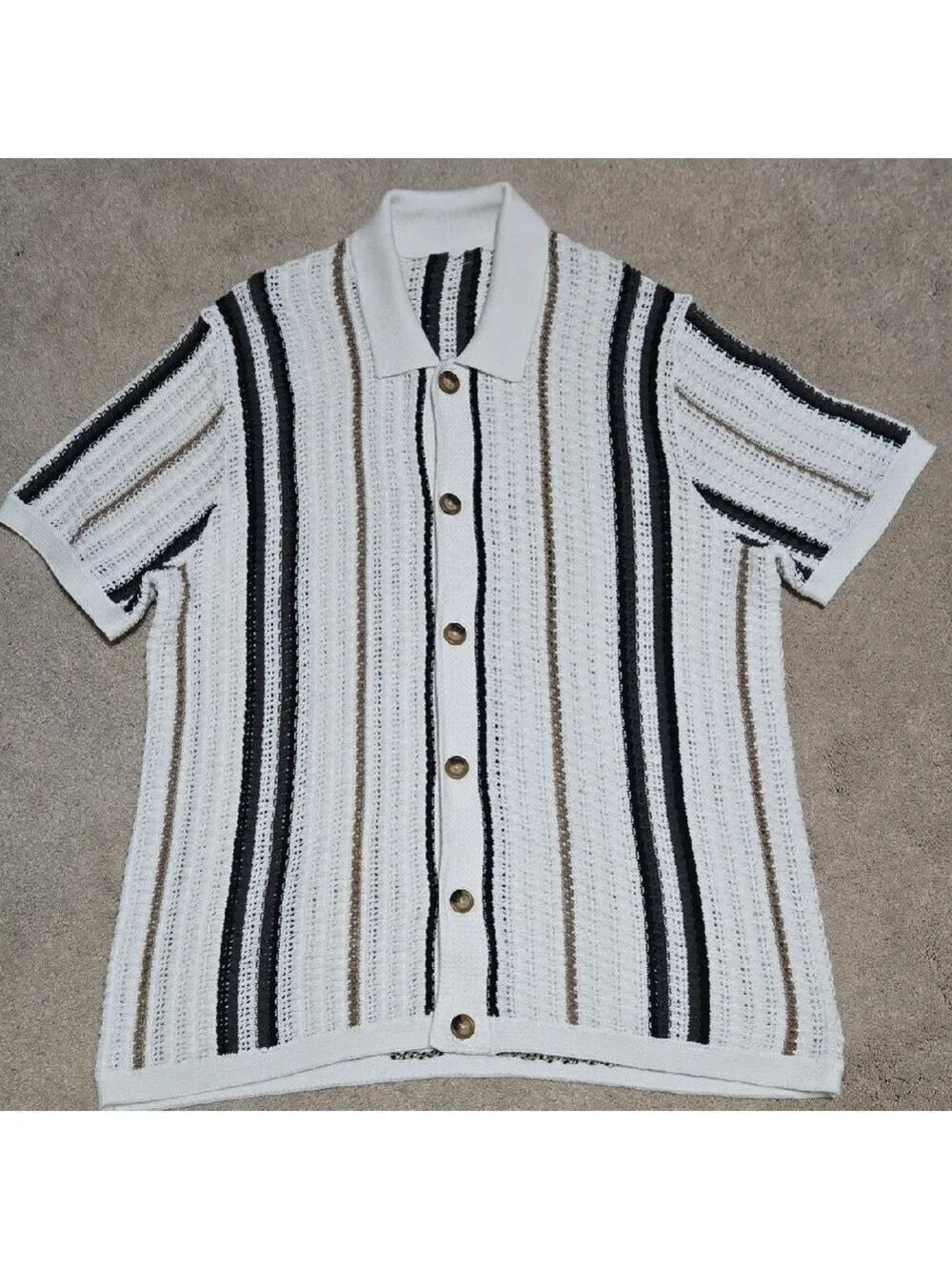 Striped Short Sleeve Men's Shirt